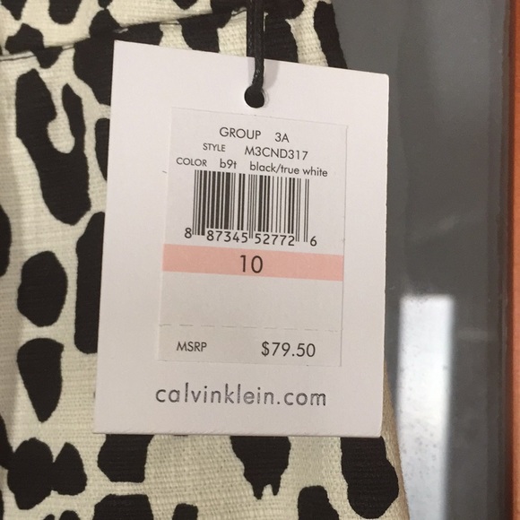 Calvin Klein Leopard Print Pencil Skirt - Picture 3 of 3